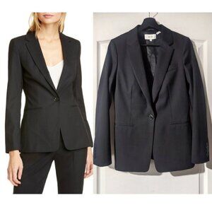 REISS | Hartley Textured Wool Jacket In Black